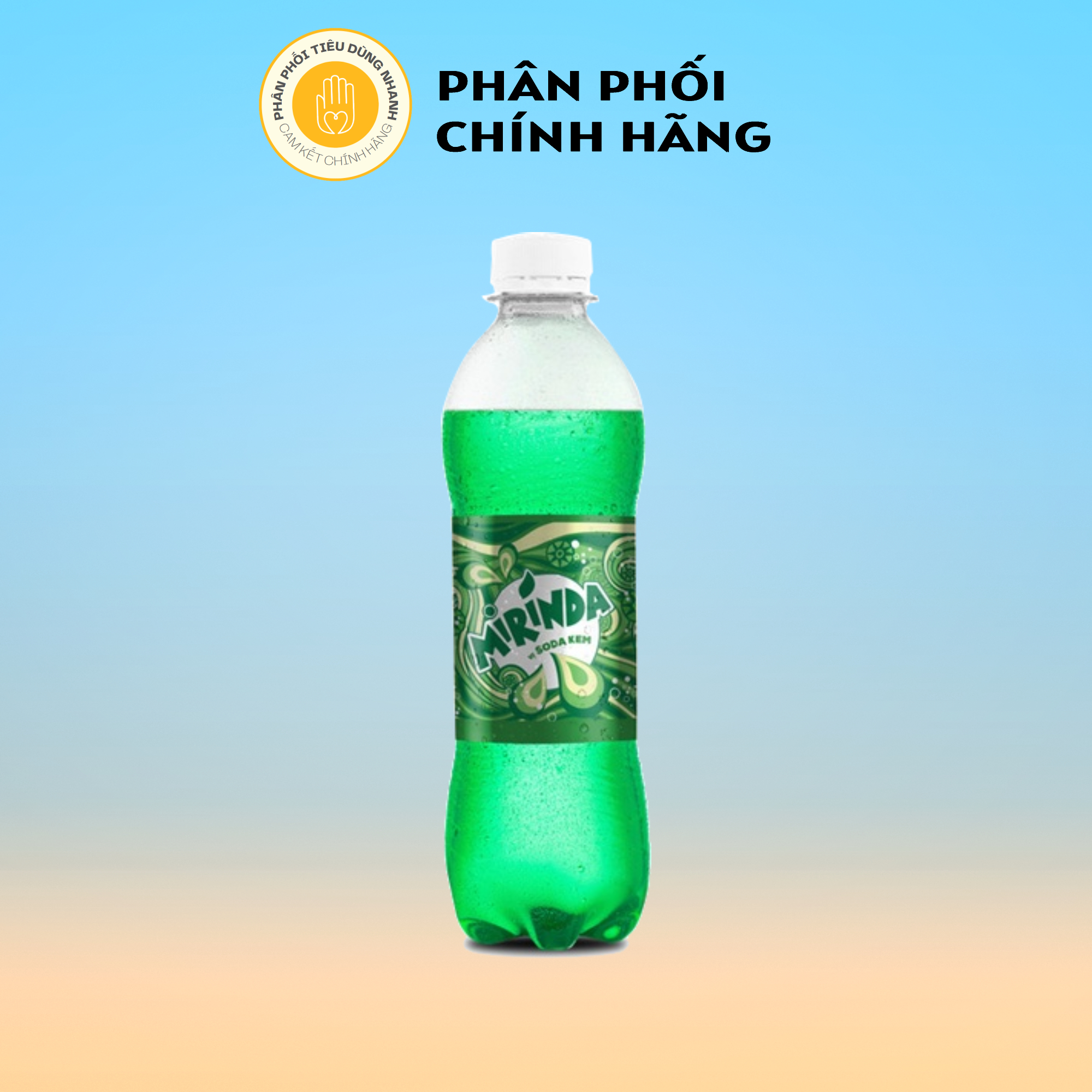 Thùng 24 Chai Nước Ngọt Mirinda Vị Soda Kem  390ml/Chai