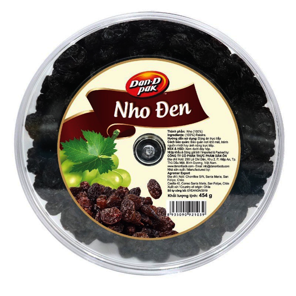 Nho đen Chile 454gr DAN D PAK 100% TỰ NHIÊN