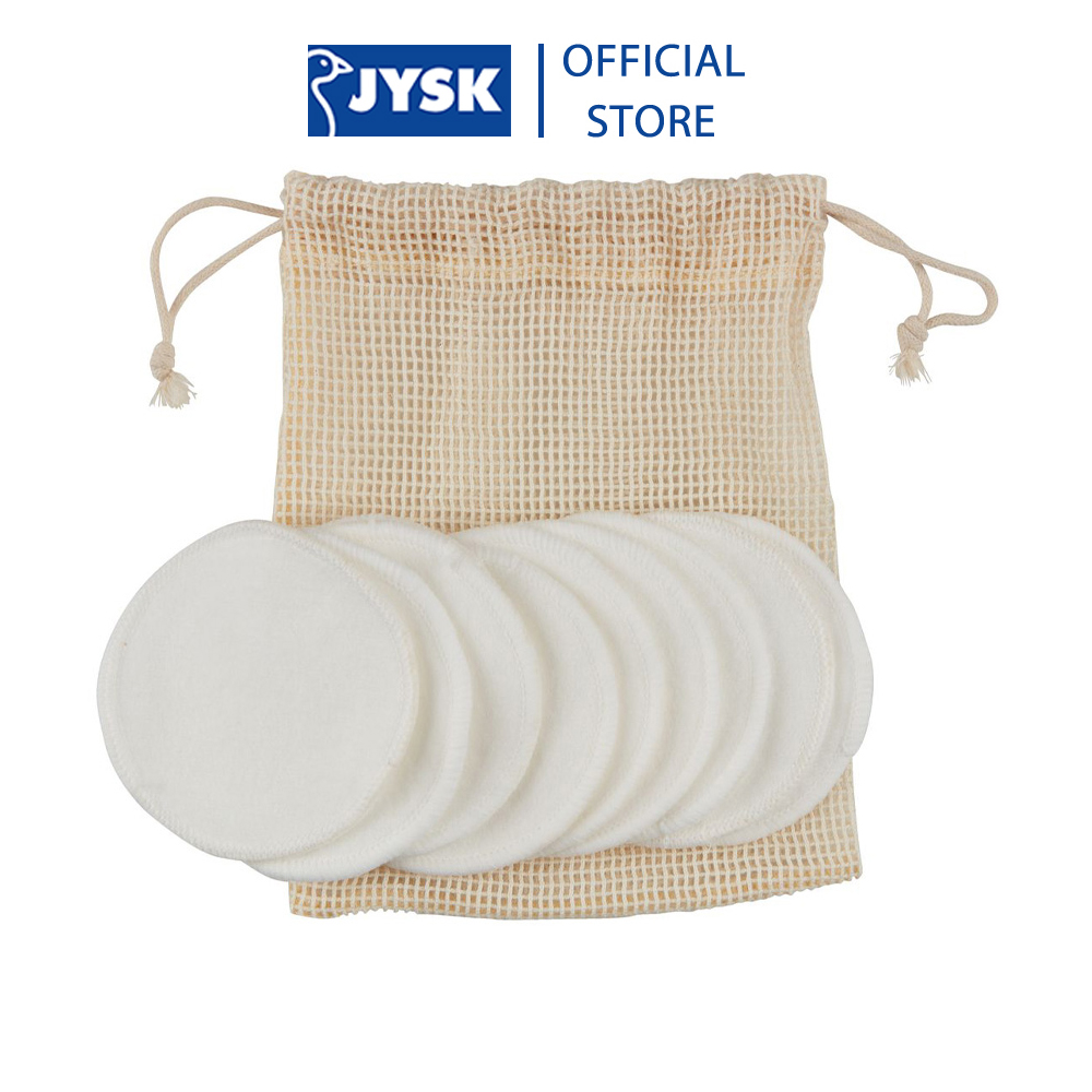 Bộ 10 bông tẩy trang | jysk vad | cotton sợi tre | dk8cm