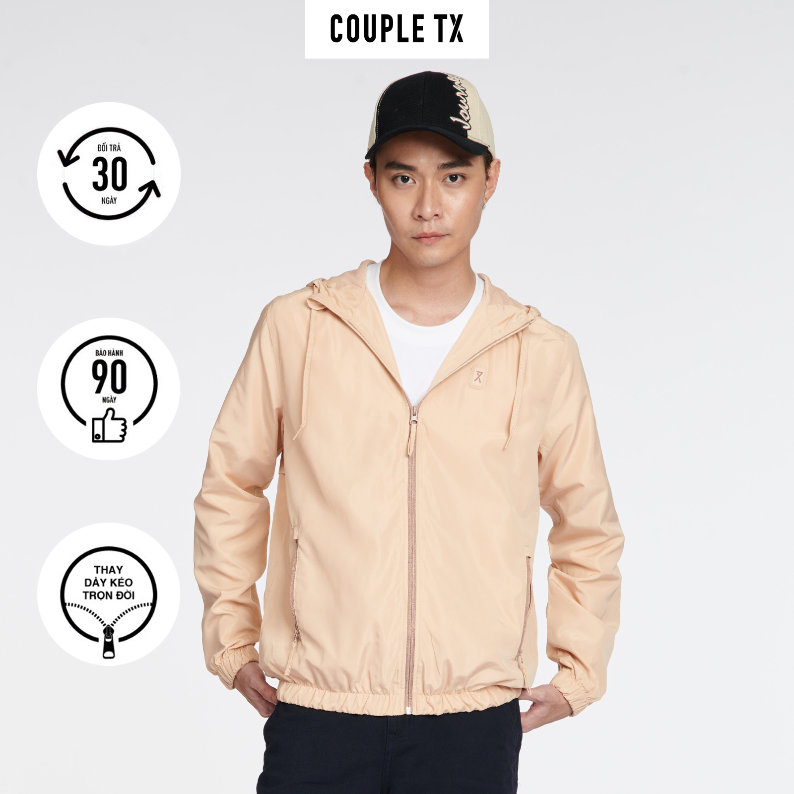 Áo khoác Nam Basic COUPLE TX - Áo Khoác Dù Chống Nắng, Tránh Gió, Có Nón MOP 1040/ MOP 1047