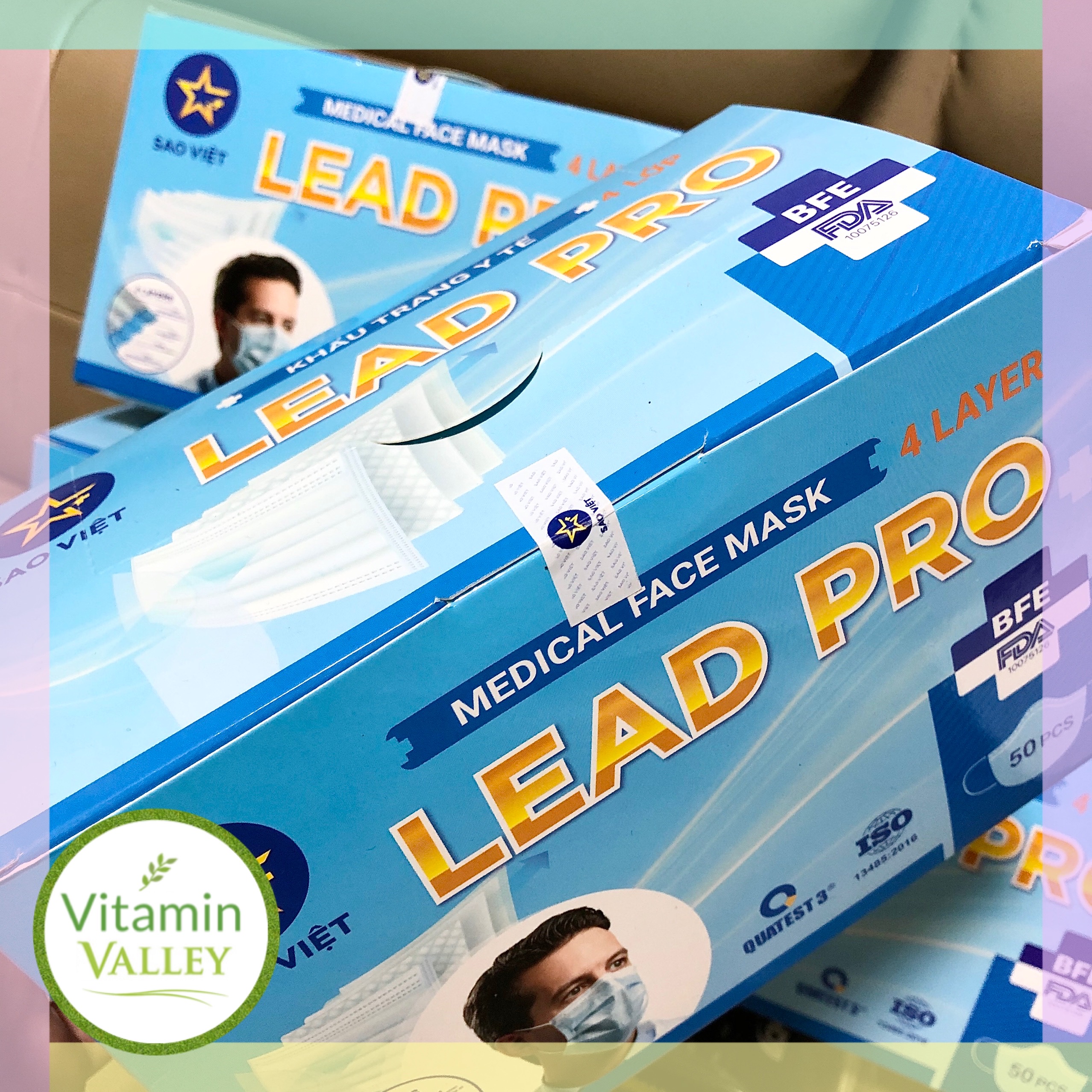 [HCM](HÀNG CÔNG TY) Khẩu Trang Y Tế 4 Lớp Kháng Khuẩn LEAD PRO