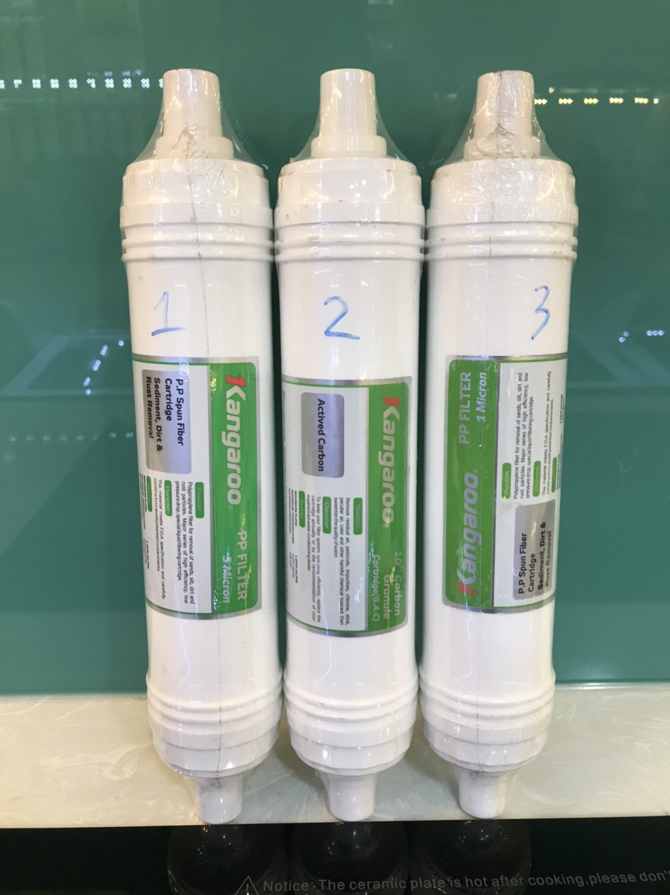 BỘ LÕI 123 ĐÚC MÁY LỌC NƯỚC KANGAROO - (DÙNG MODEL: KG100HK, KA10A4, KG10A5, KG100ES, KG100ES1, KG100EO,, KG10A6S)