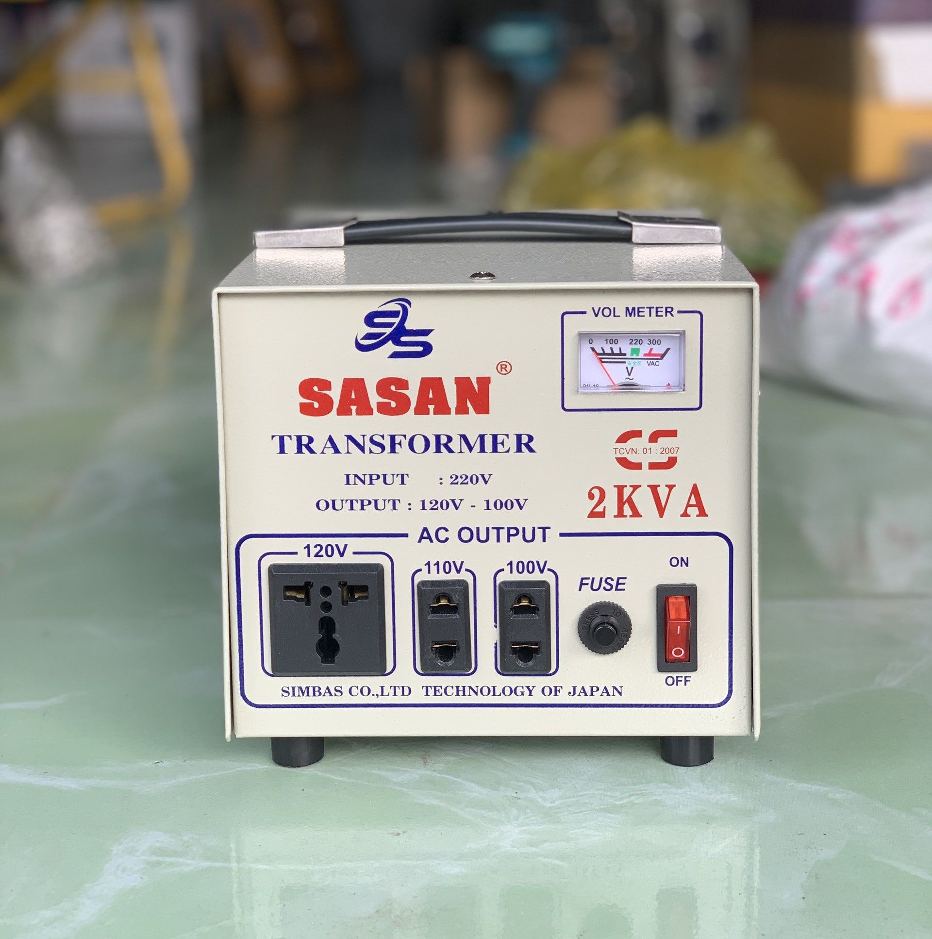 Biến thế , biến áp 220v ra 100v 110v 2kva sasan