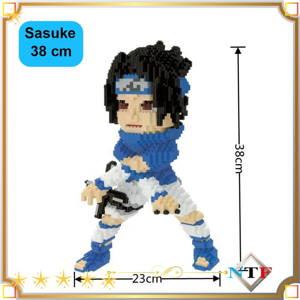 Quà sinh nhật Mô hình lắp ráp Lego Manga Naruto, Kakashi, Sasuke 36 - 39cm cho bé phát triển sự sáng tạo