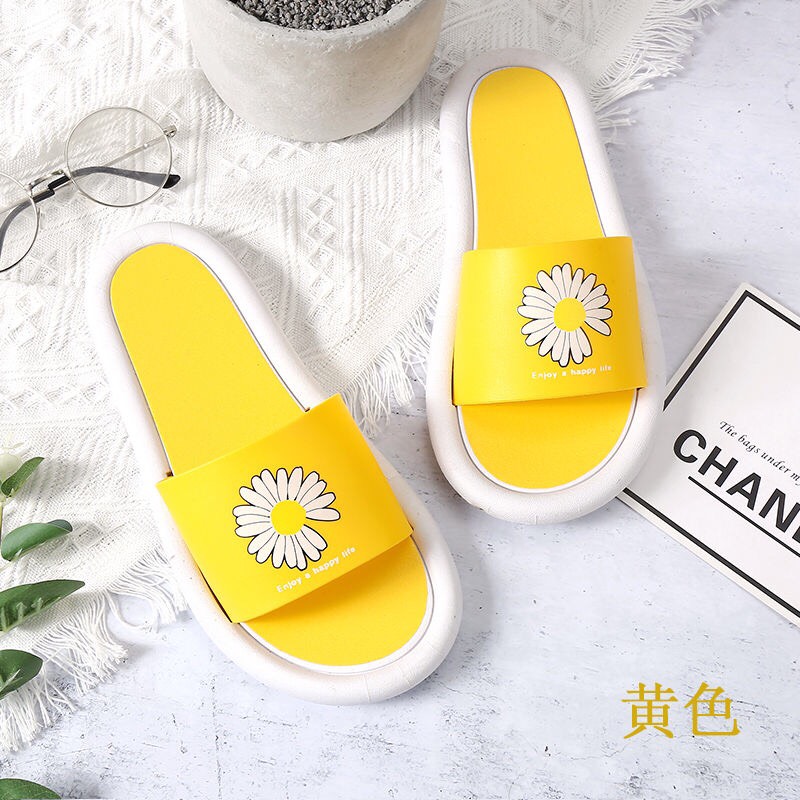Dép lê hoa cúc gót tròn đế bệt (Sale lỗ xả kho)