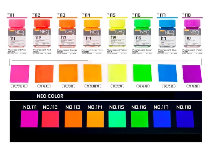 SƠN MÔ HÌNH JUMPWIND - NEO COLOR MÀU PHẢN QUANG (111~118)