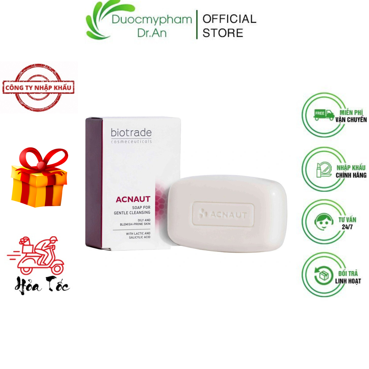Soap BioTrade acnaut soap soap acne reduction waist reducing folliculitis-imports-duocmyphamdran