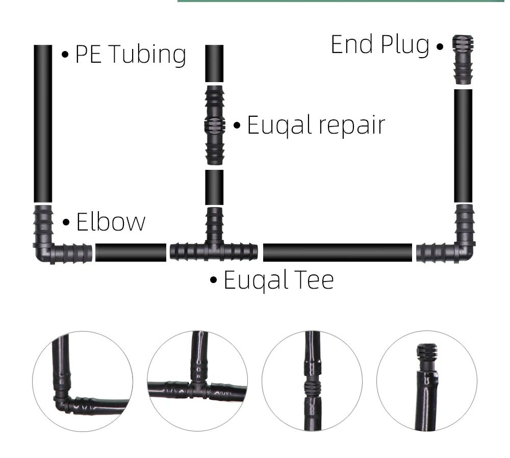 COMBO 10 NỐI THẲNG ỐNG TƯỚI LDPE 16MM