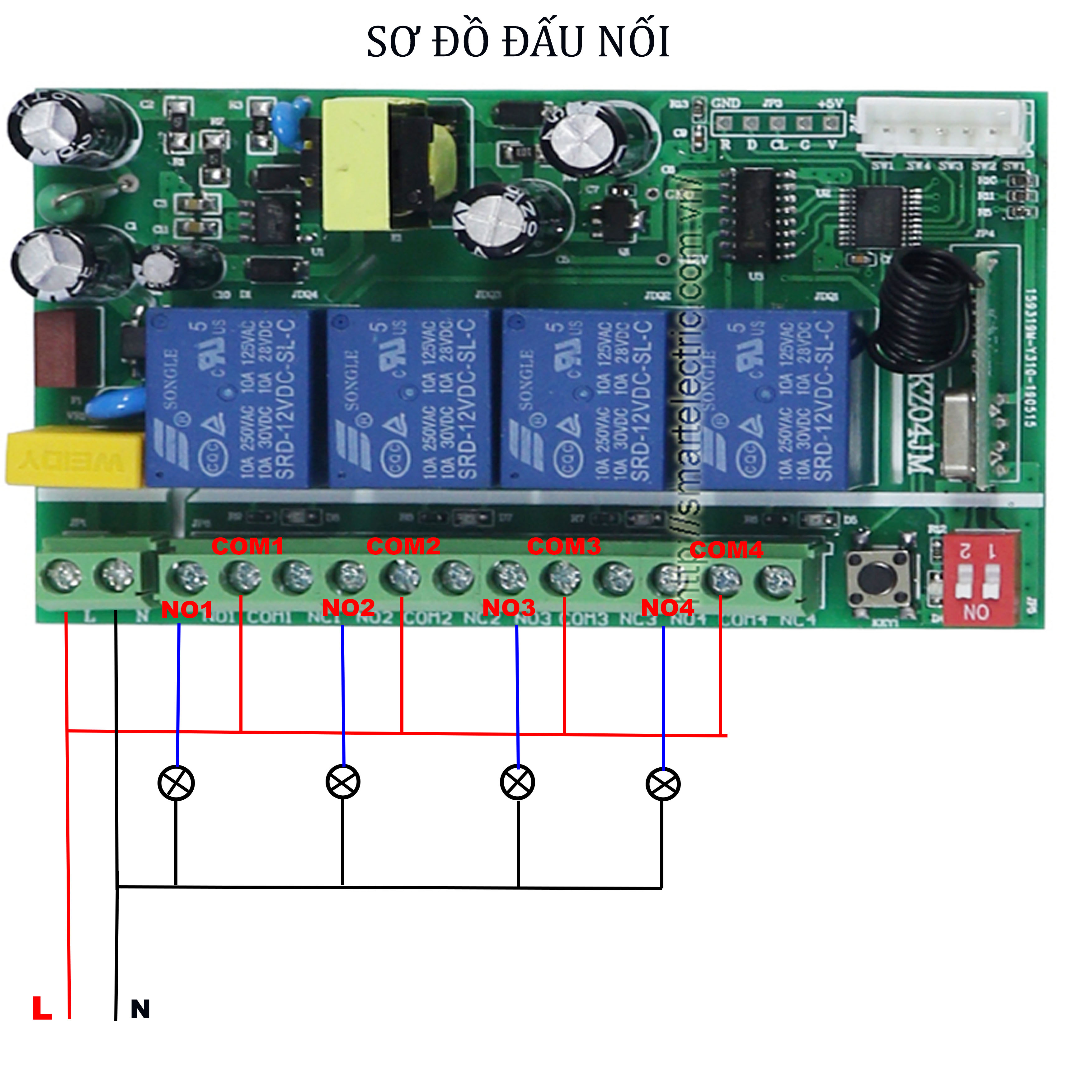 Bộ điều khiển 4 kênh từ xa RL04