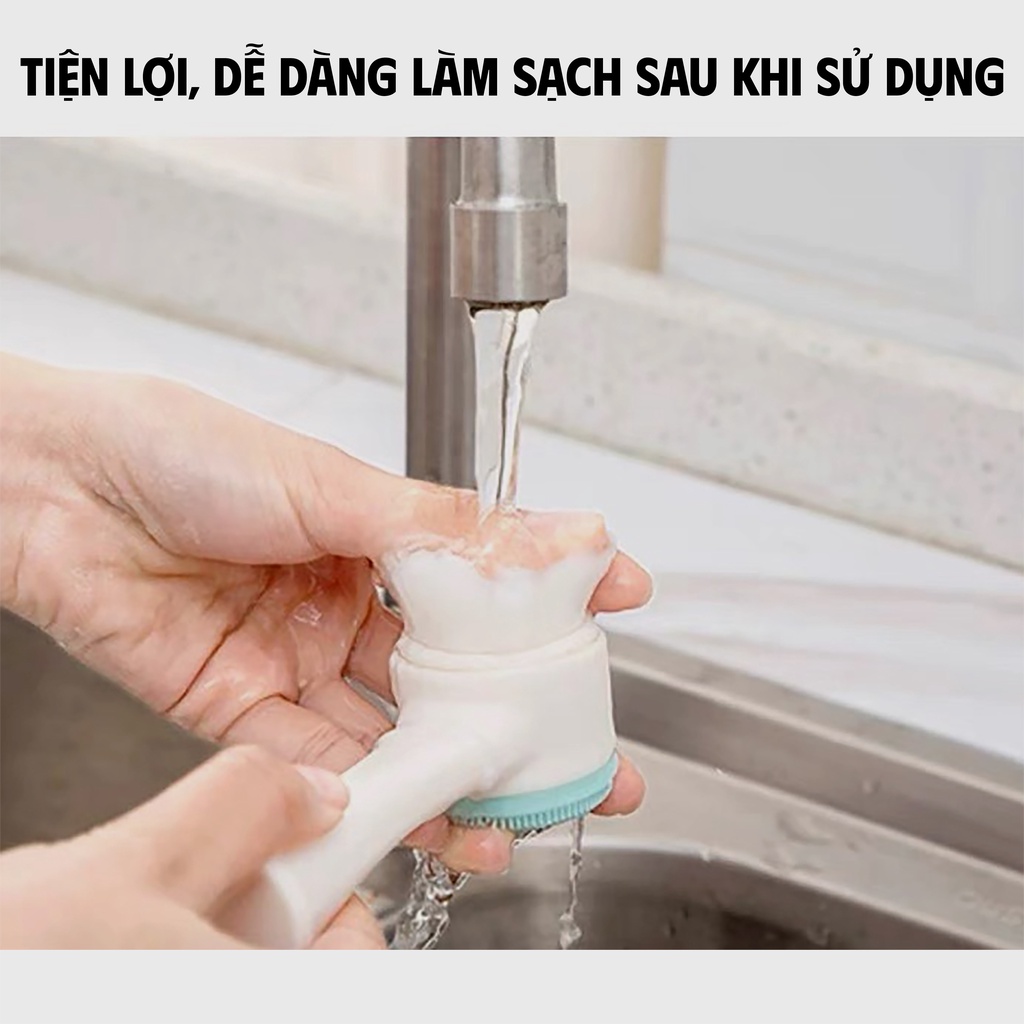M'AYCREATE - Cọ rửa mặt và tẩy da chết 2 đầu
