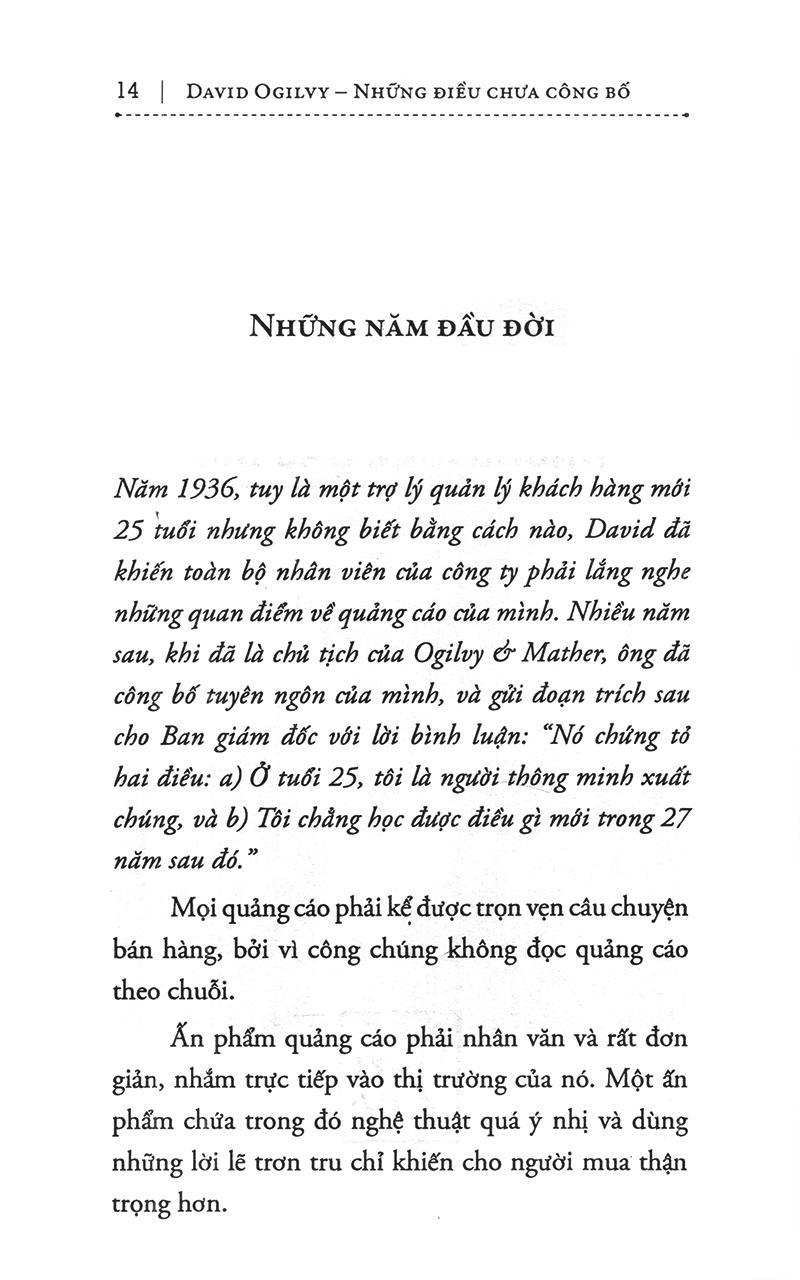 Sách - David Ogilvy - Những ĐIều Chưa Công Bố 99k