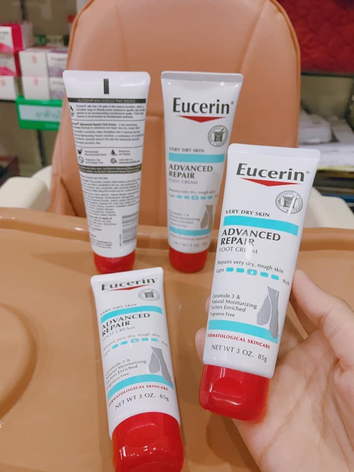 Kem giảm nứt gót chân hiệu quả eucerin advanced repair light foot creme 85g - 15397