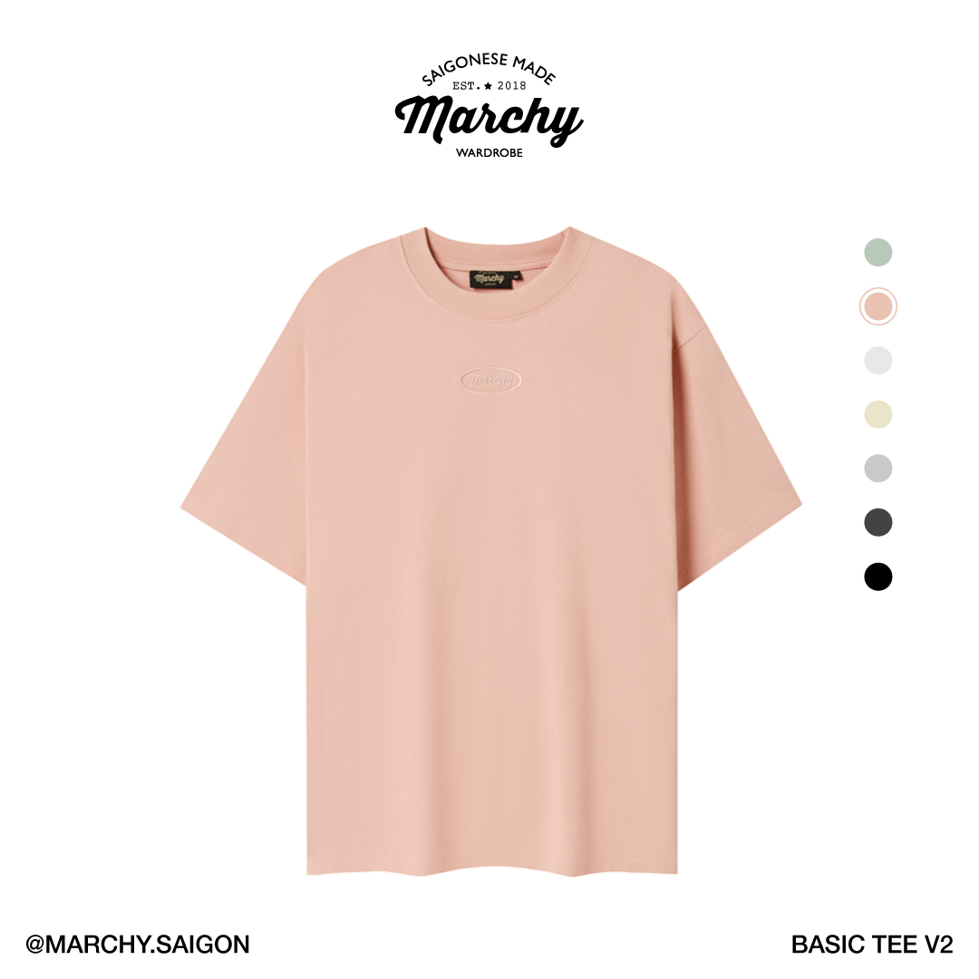[Nhập LazSoHot2- giảm 20% đơn 199k|MARCHY - BASIC TEE V2 - Áo thun trơn
