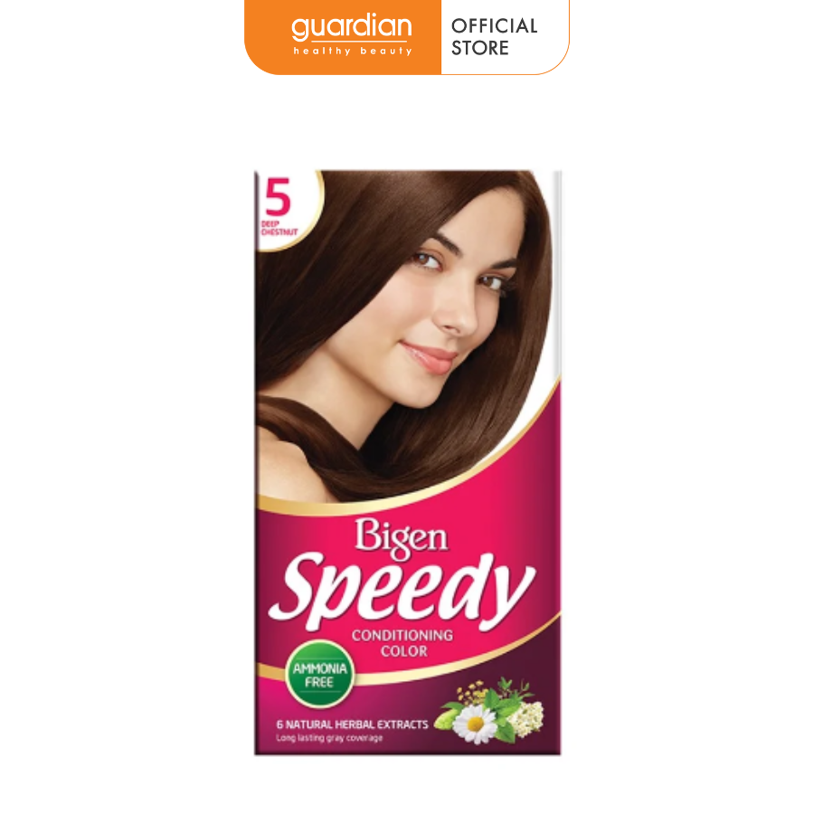 Kem Nhuộm Tóc Bigen Speedy Color Ceam #5 Màu Nâu Hạt Dẻ Đậm 80gr