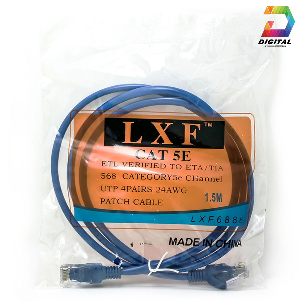 Cáp Mạng 2 Đầu Bấm Sẵn LXF Tốc Độ CAT 5E Đúc 2 Đầu