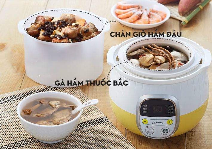 NỒI NINH HẦM CÁCH THỦY NẤU CHÁO BEAR DDZ-B08C1