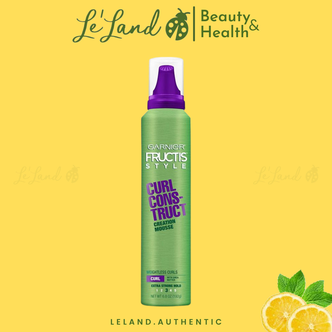 Mousse giữ nếp tóc xoăn Garnier Fructis Style Curl Construct Creation Mousse 192g của Mỹ - Leland
