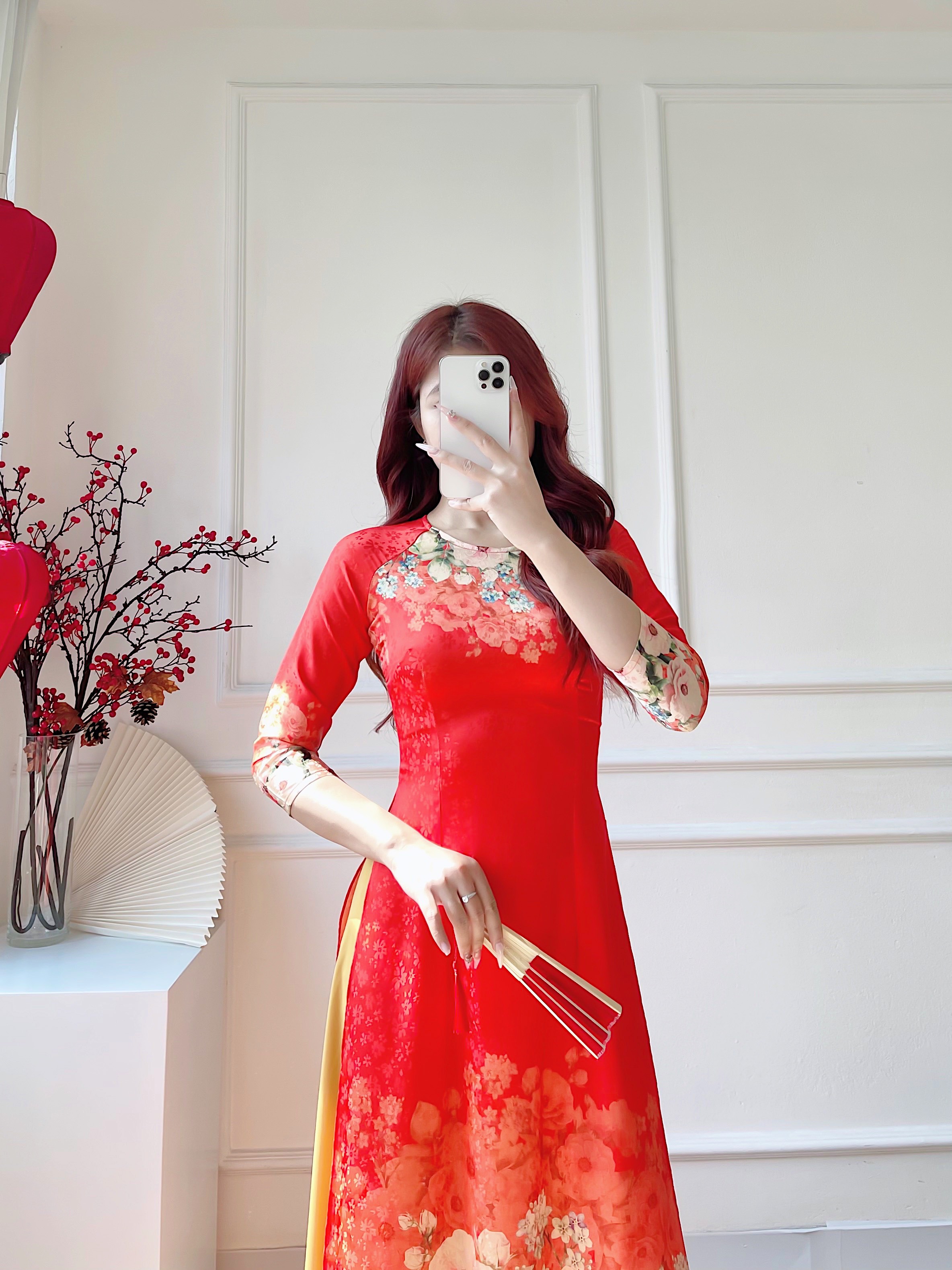 Áo dài cách tân áo dài nữ lụa cách tân cao cấp MÃ TV13