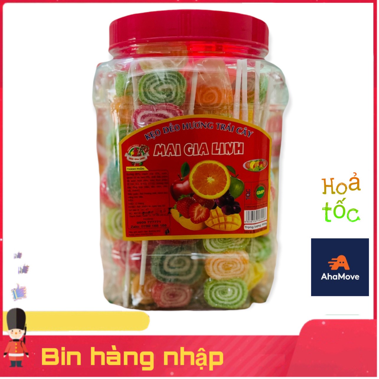 30 Que kẹo dẻo xoắn trái cây