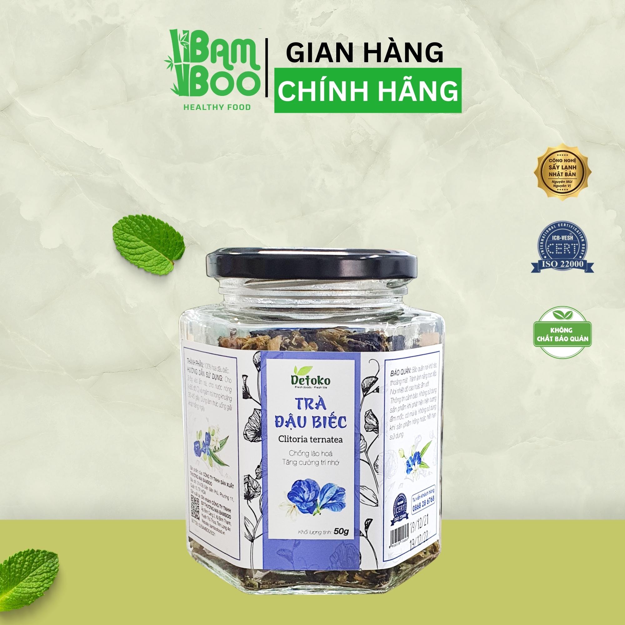 Trà hoa đậu biếc sấy lạnh bamboo 50G