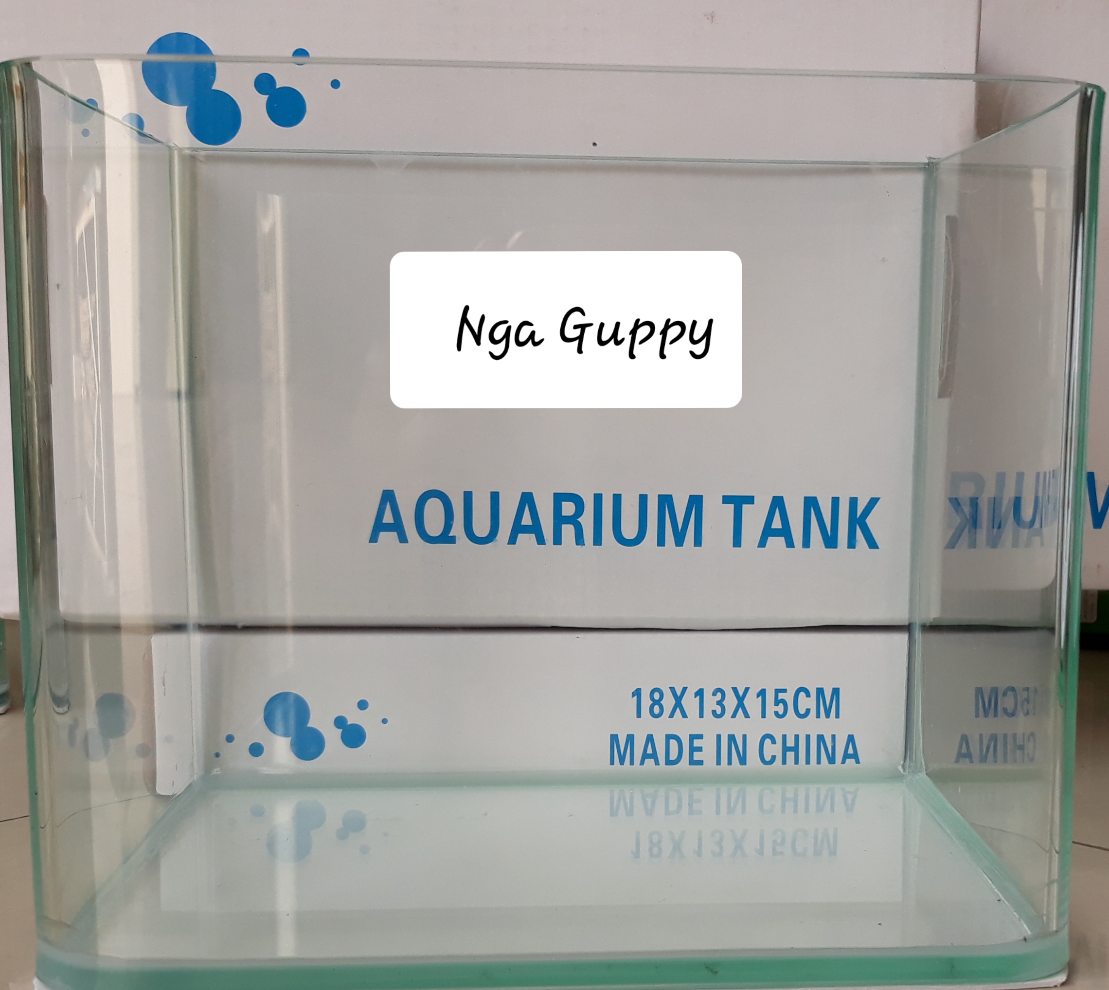 [HCM]Bể kính đúc  2 cạnh uốn cong 18 x 13 x 15 cm