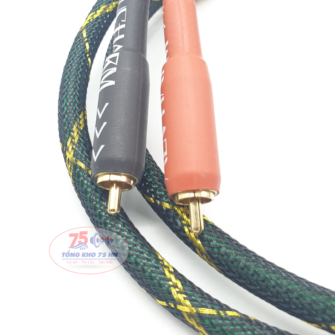 Cặp dây tín hiệu âm thanh Aucharm RCA cao cấp dài 1m