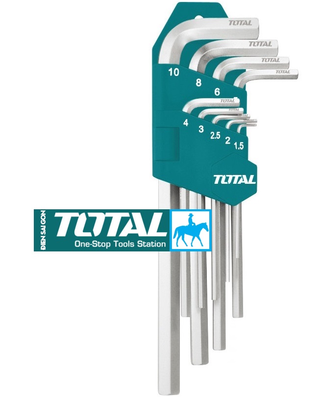 Bộ 9 lục giác đầu bằng dài Hex Key INGCO HHK11091 TOTAL THT106191