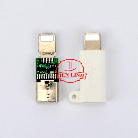 Đầu chuyển đổi từ USB Type C sang Lightning (Trắng - Móc chống rơi)