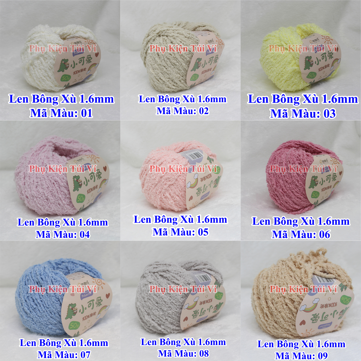 Wool Cotton Yarn 1.6mm -28K/Roll 50Gr