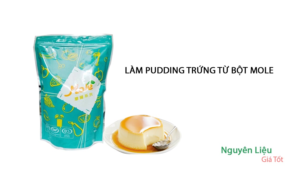 Bột Pudding Trứng (Flan Trứng) hiệu Mole Đài Loan gói 1kg