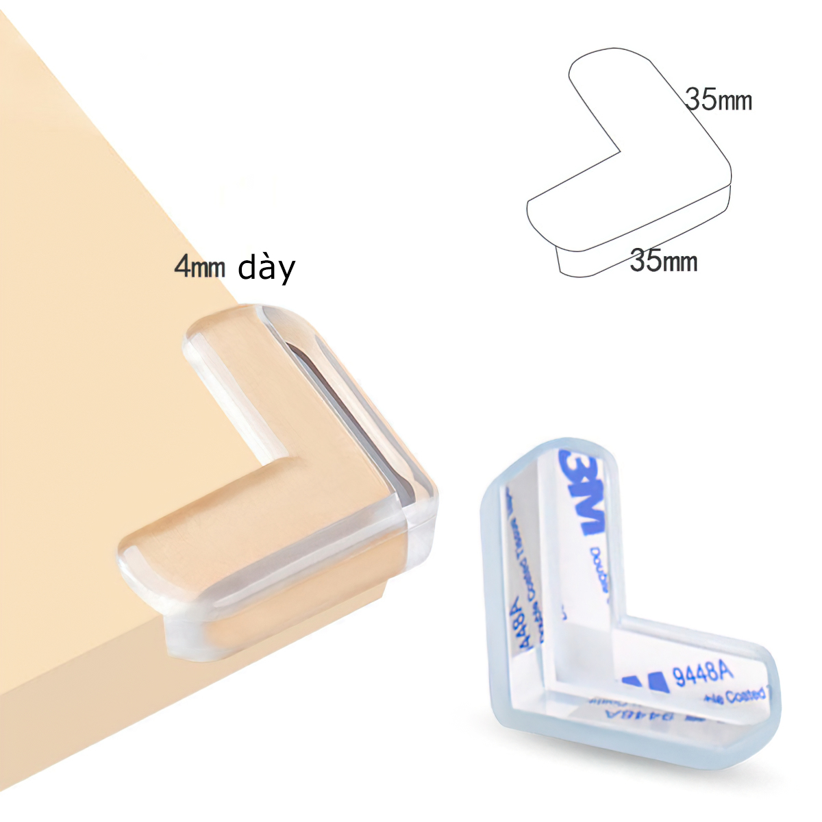 Set of 4 Table Corner Covers, Silicone Table Edge Covers to Avoid Collision, Safe for Children and the Elderly