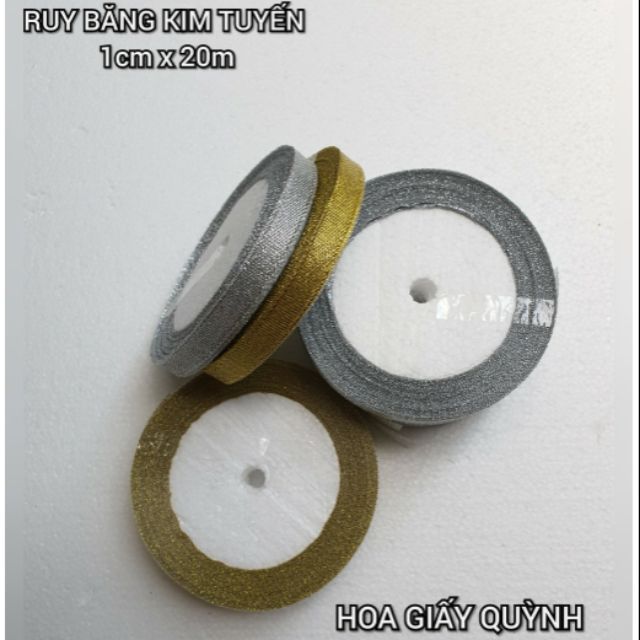 Ruy băng kim tuyến 1cm