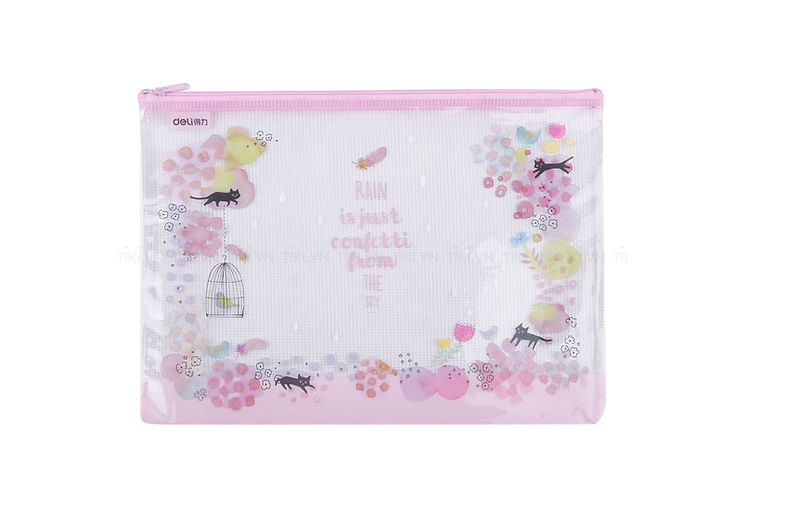 Túi lưới hoa A4 deli 599002