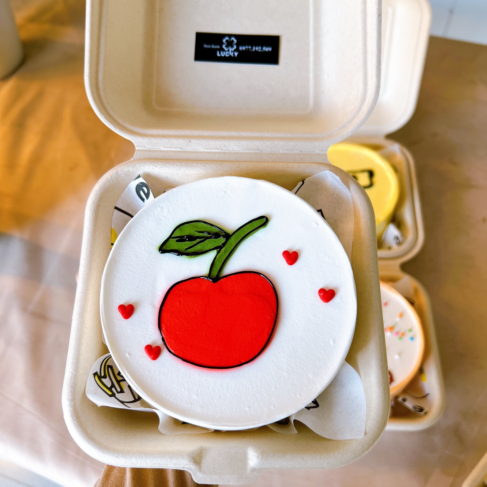 50 Hộp bã mía trắng - bã mía nâu đựng bánh kem mini - Hộp bả mía vuông đựng bánh bento cake - Hộp bã mía vuông đựng bánh kem