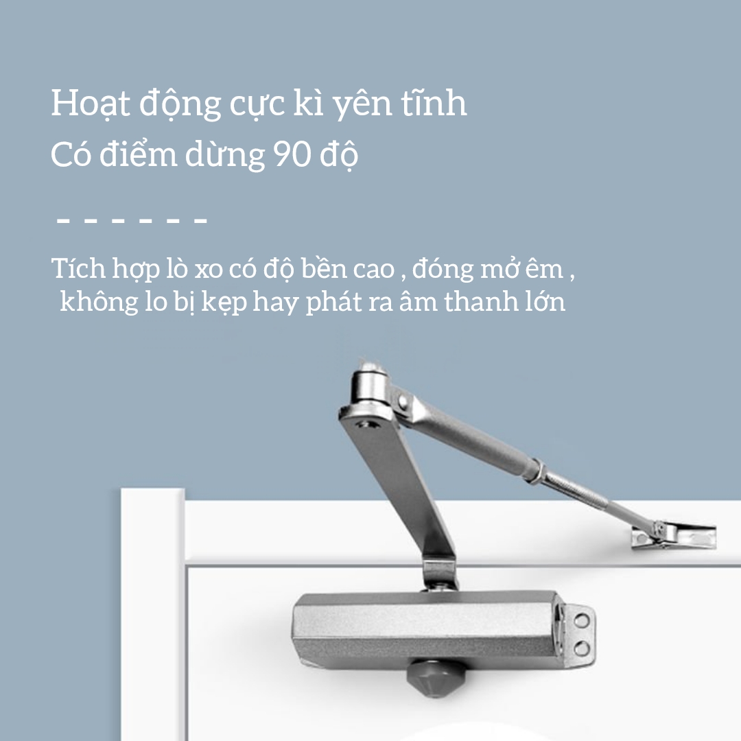 Tay co thủy lực đóng cửa tự động ELEYA dừng 90 độ