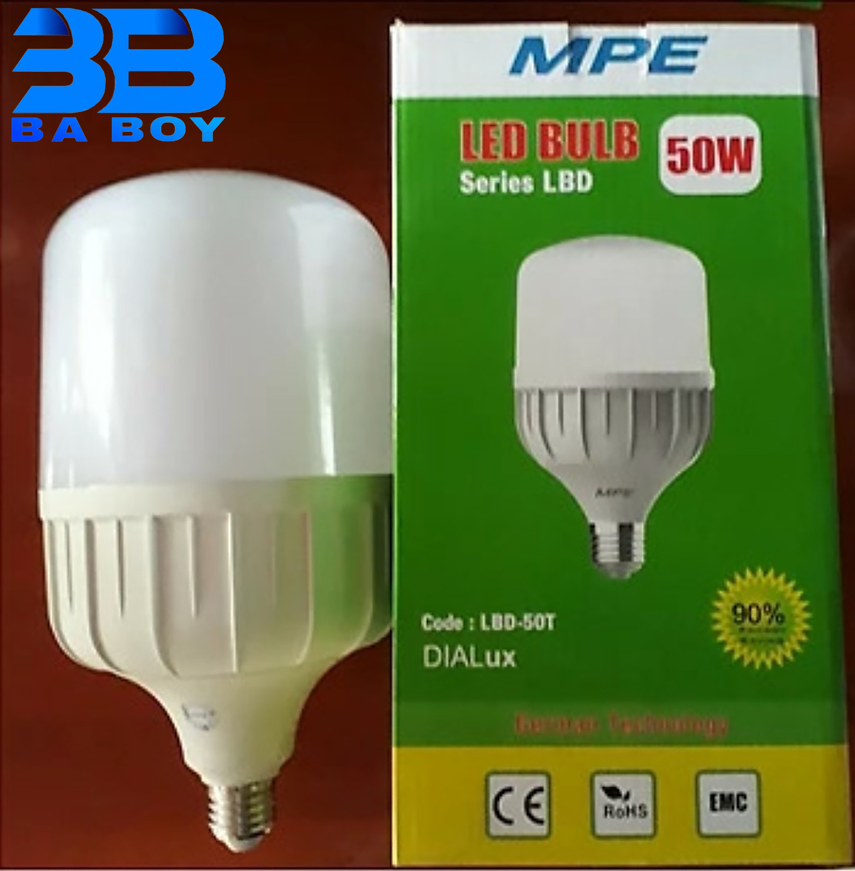 ĐÈN LED BULB 50W MPE LBD-50 CHÍNH HÃNG