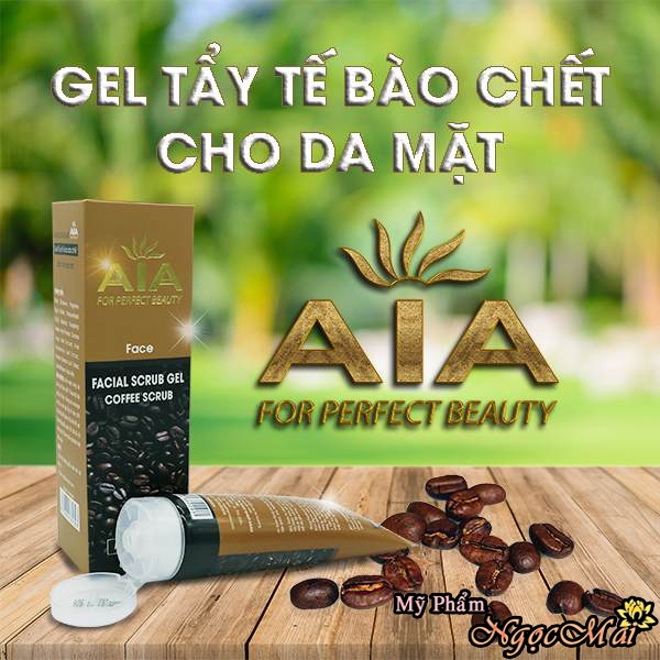 Gel tẩy tế bào chết da mặt, giảm nhờn, se khít lỗ chân lông tinh chất cà phê mỹ phẩm AIA (20ml)