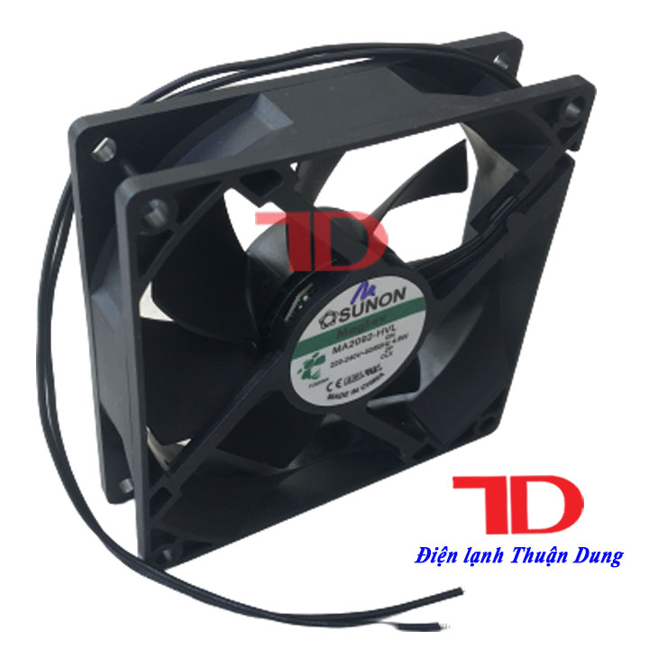 Quạt tủ lạnh SANYO 9x9 cm 220V 4.6W 2 dây