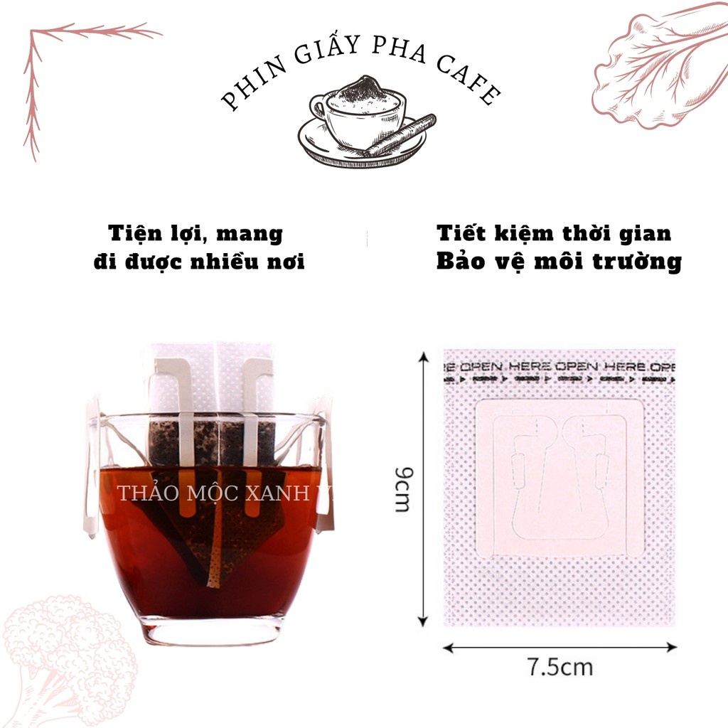 COM BO 50  Phin giấy pha cà phê túi lọc cà phê phin pha cà phê đi du lịch