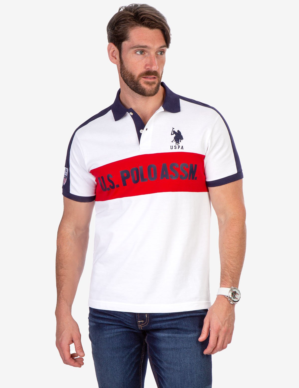 Áo thun US Polo . POLO ASSN. COLORBLOCK 11A312-8800A 