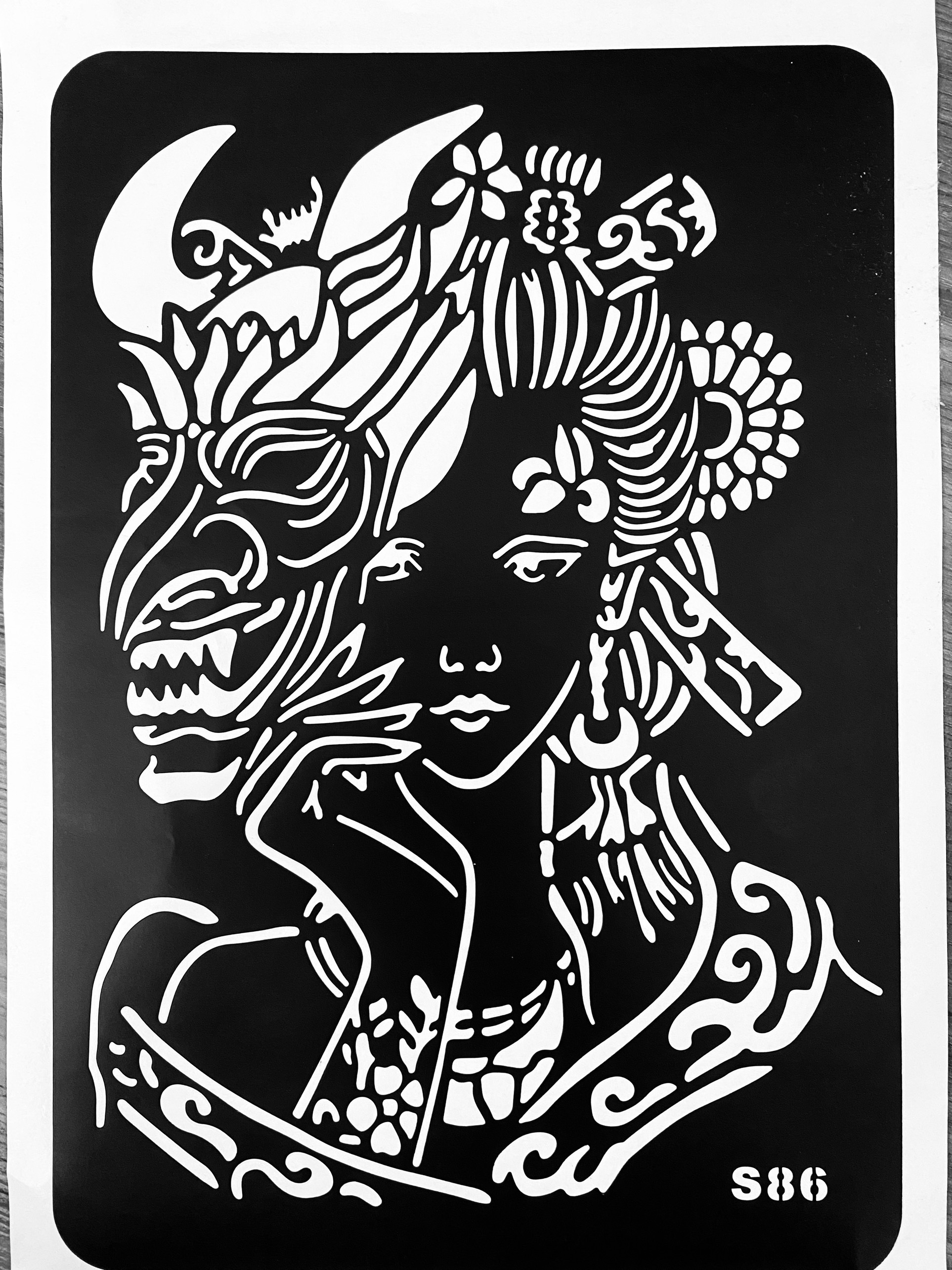 STENCIL FOR TATTOO (NO HENNA CONE - TATTOO INK)