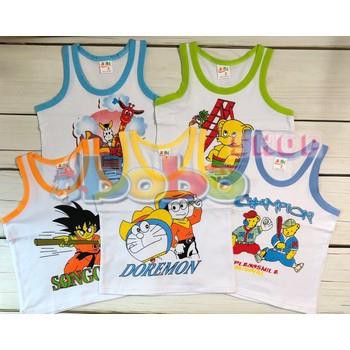 SET 5 Áo ba lỗ trắng viền màu Susu cho bé