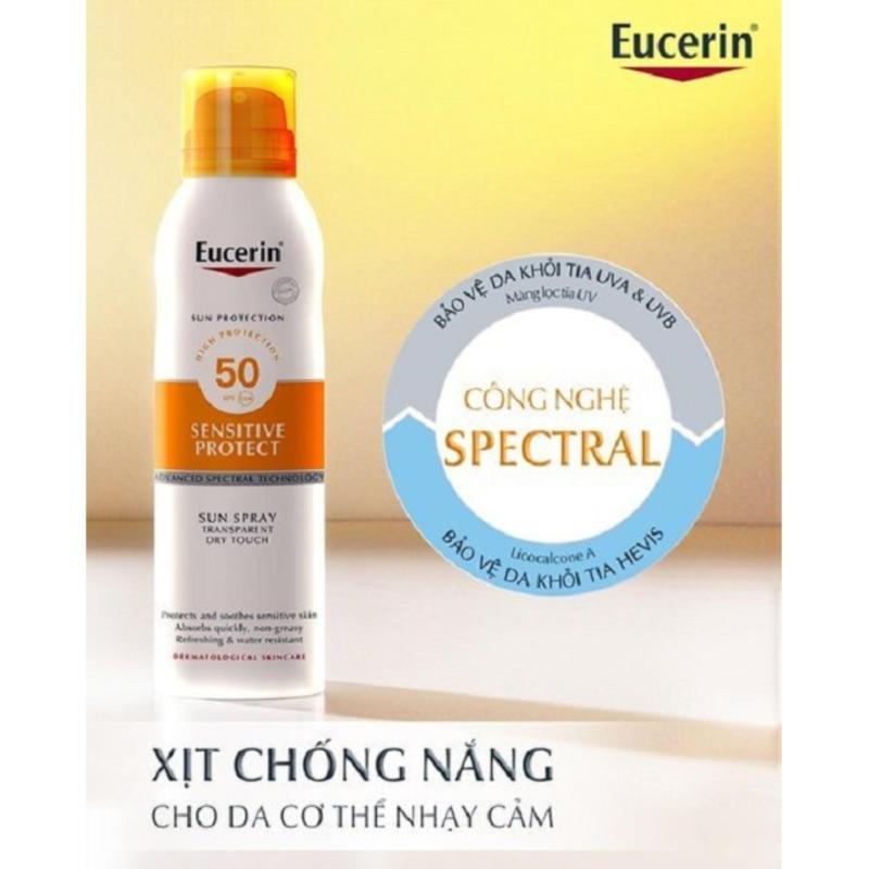 Xịt chống nắng toàn thân Eucerin Sun Spray Dry Touch SPF 50 200ml