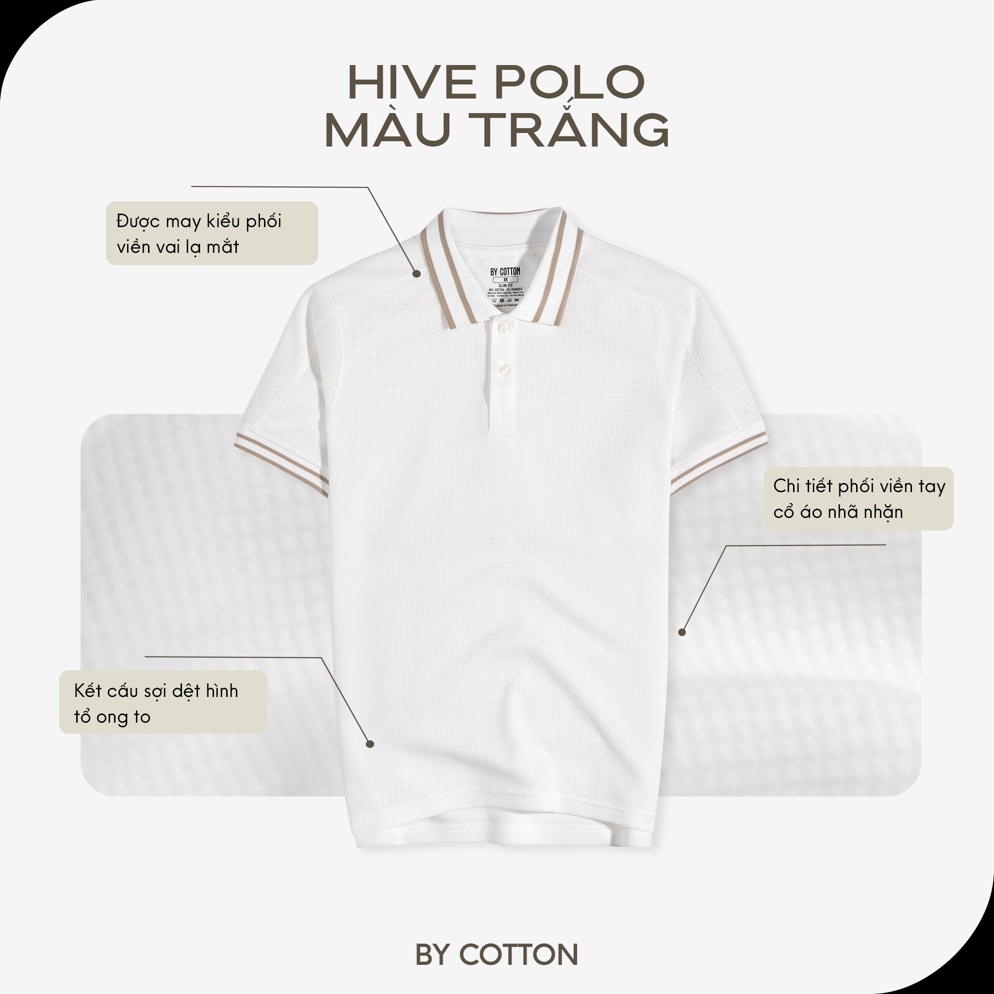 Áo Thun Nam Cao Cấp Hive Polo Multi Color By Cotton