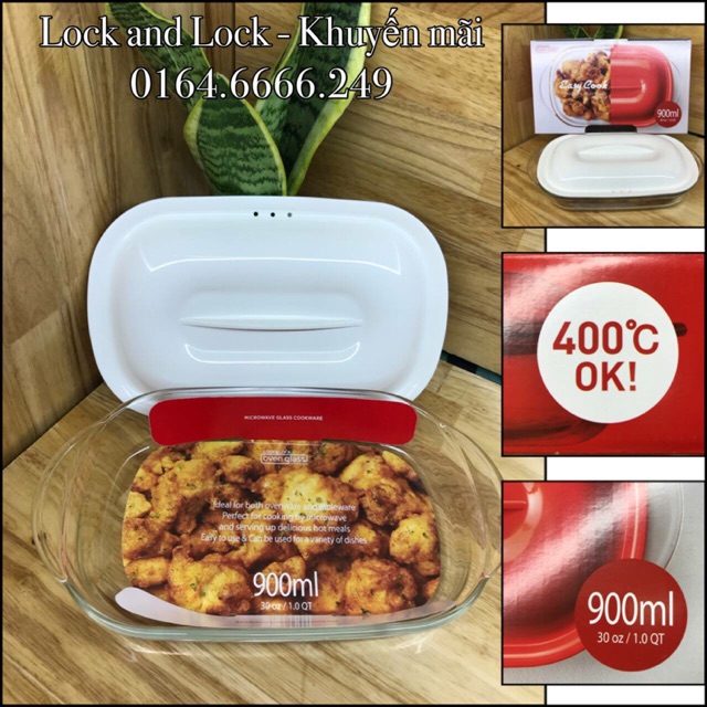HỘP THUỶ TINH CHỊU NHIỆT 900ML LOCK&LOCK