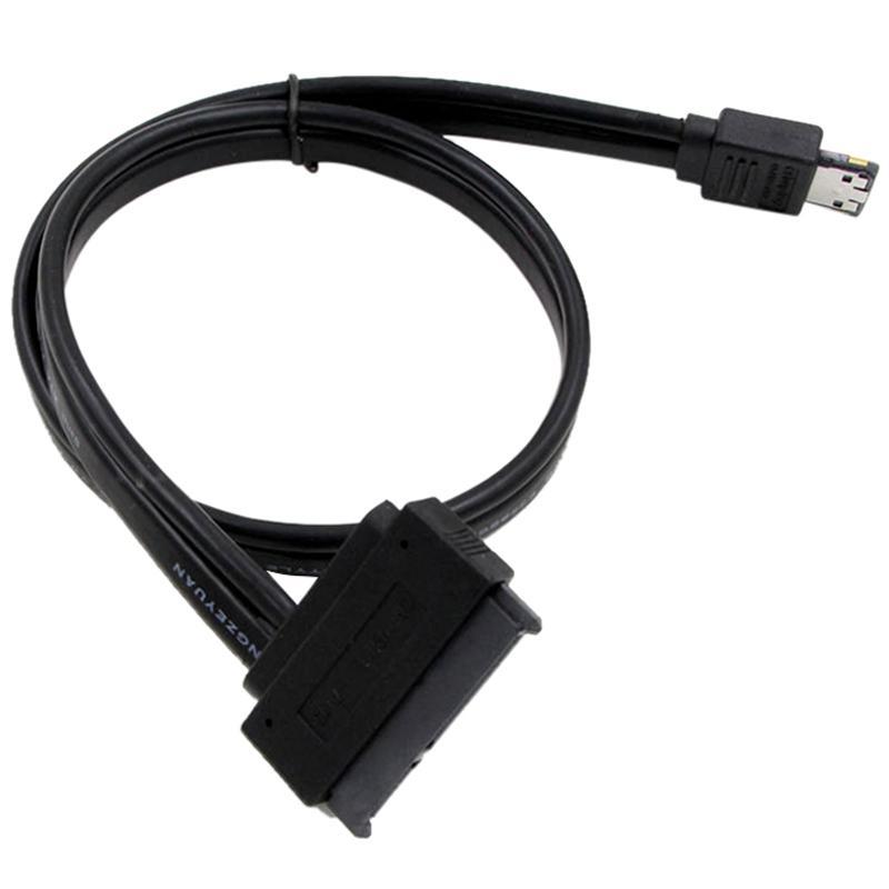 Bảng giá 12V 0.5 m SATA 22 pin motherboard Power eSATA USB 2 in 1 data cable Weight: 52g Phong Vũ