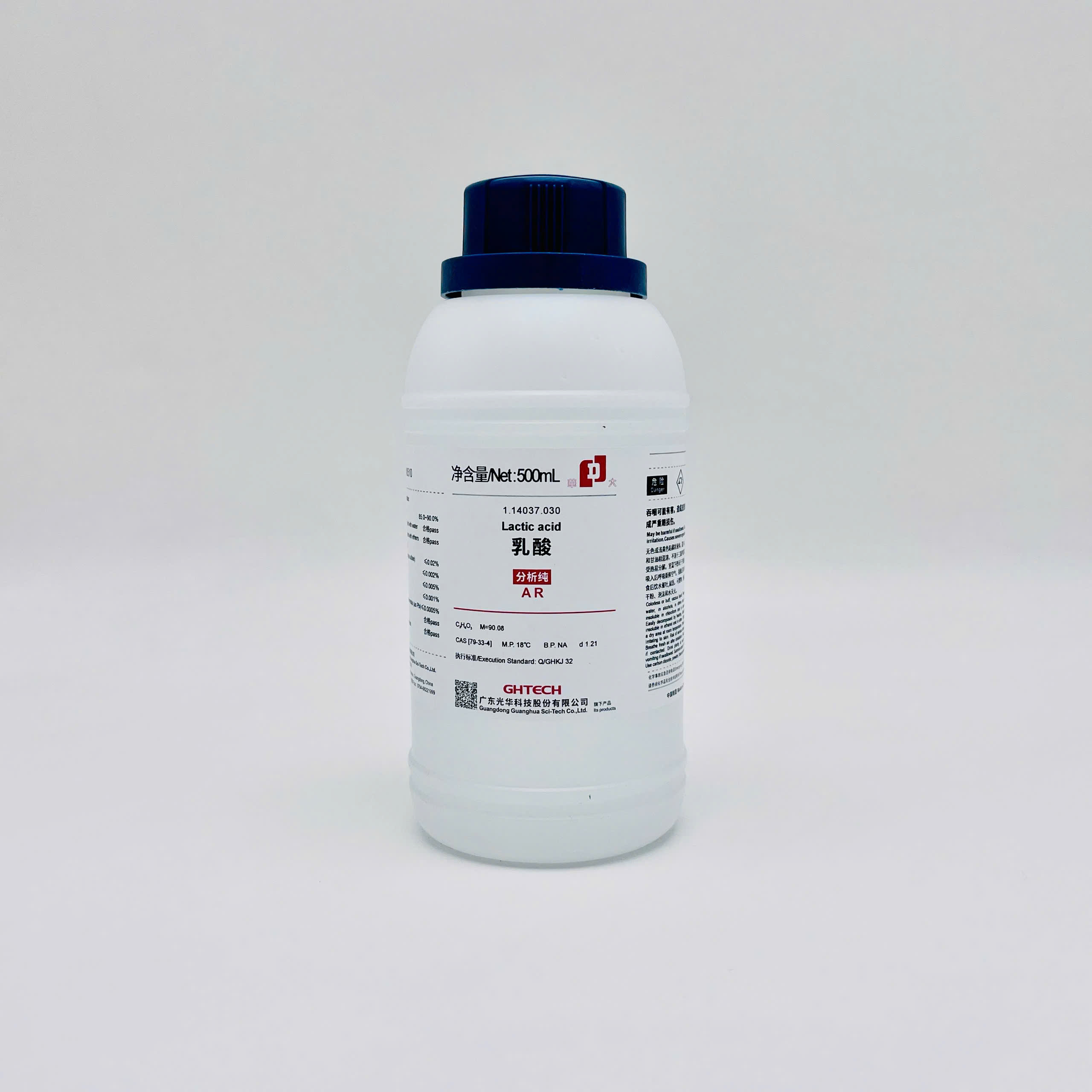 Hóa chất Lactic acid (AR, chai 500ML, GHTECH, Cas 79-33-4)