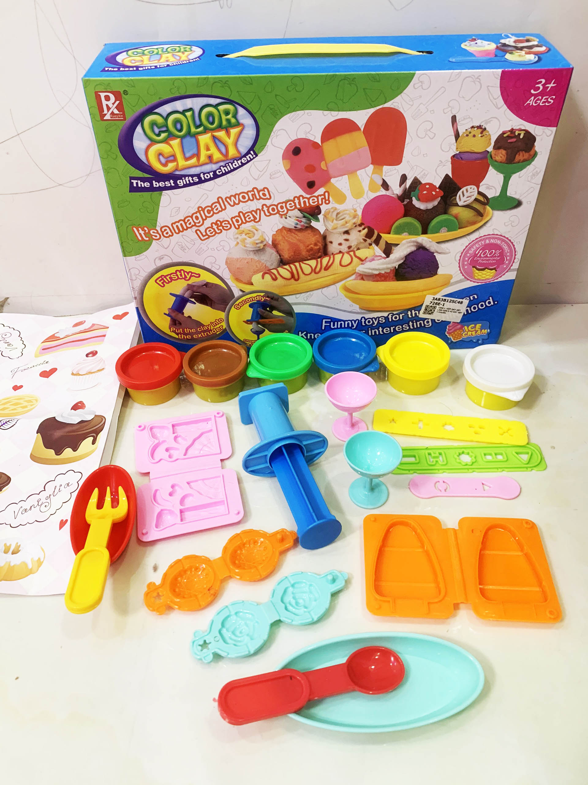 Hộp đô choi đất nặn đất sét làm kem bánh