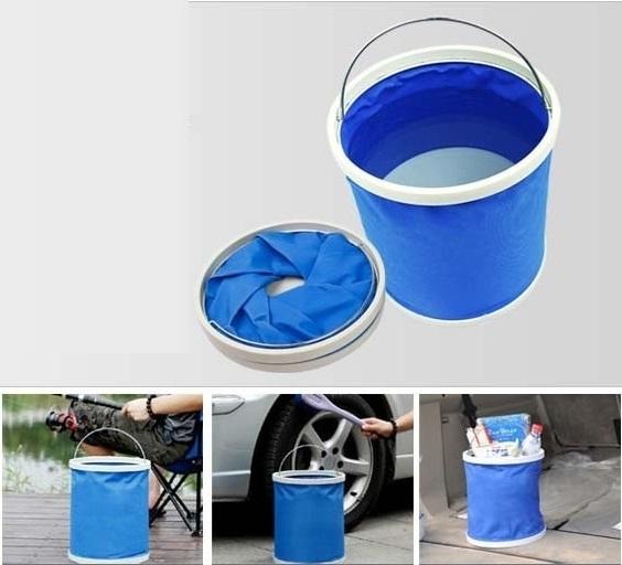 Xô Đựng Nước Gấp Gọn - Xô Câu Cá Gấp Gọn Dung Tích 9L