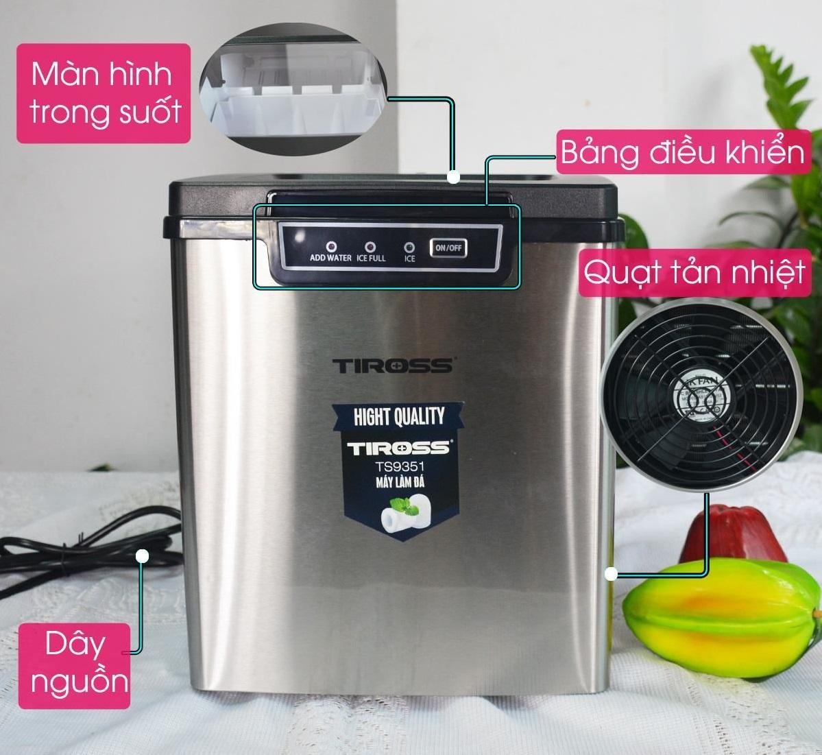 [Trả góp 0%]Máy làm đá viên gia đình Tiross TS9351